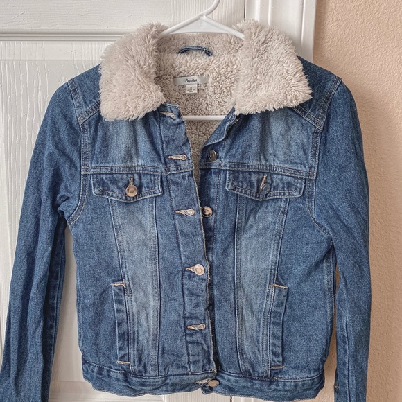 Sherpa Collared Jean Jacket - Picture 1 of 4